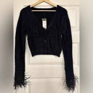 Nasty Gal feather Cardigan